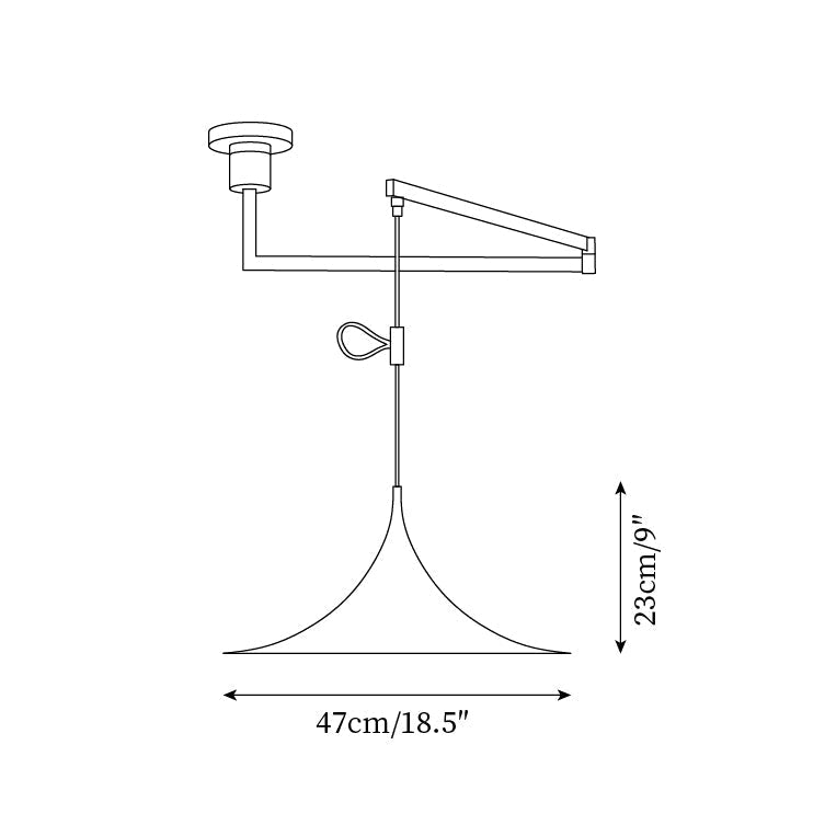 Trumpet Swing Arm Pendant Light – detail 5