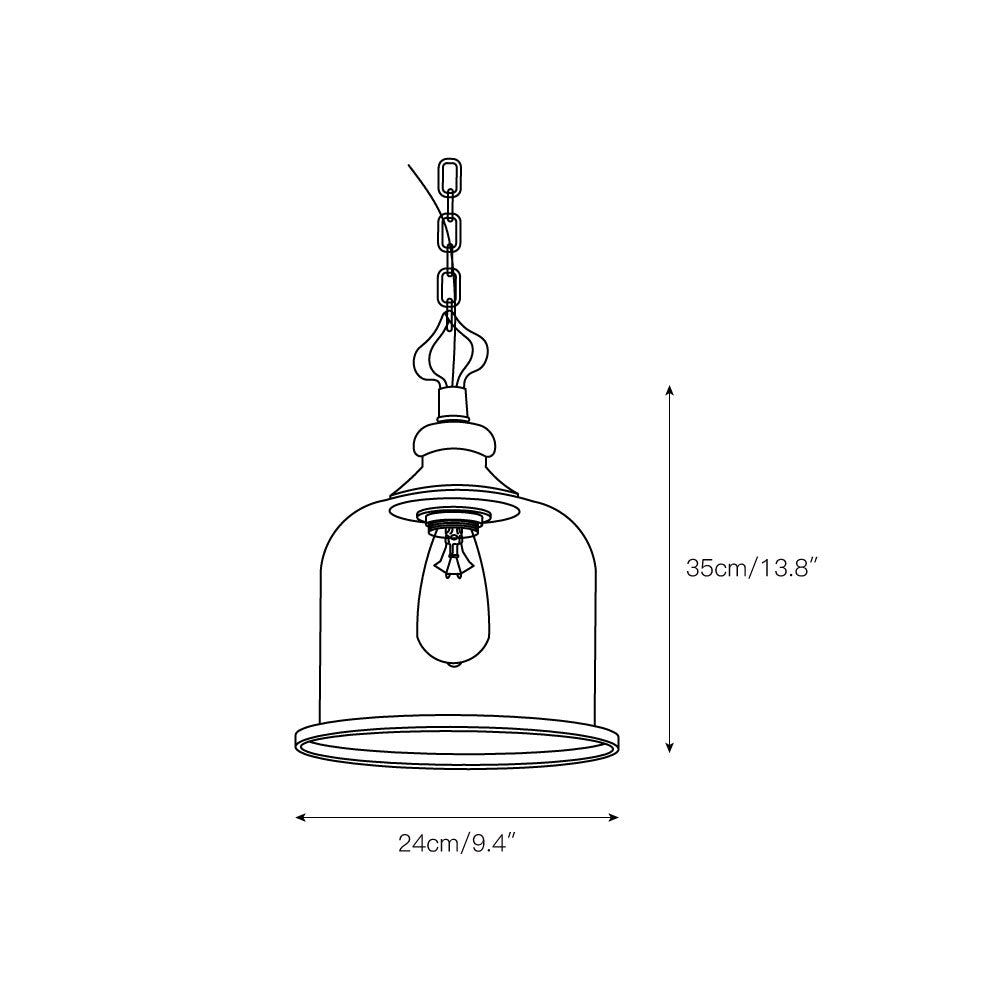 Lampada a sospensione lanterna Rosoleri