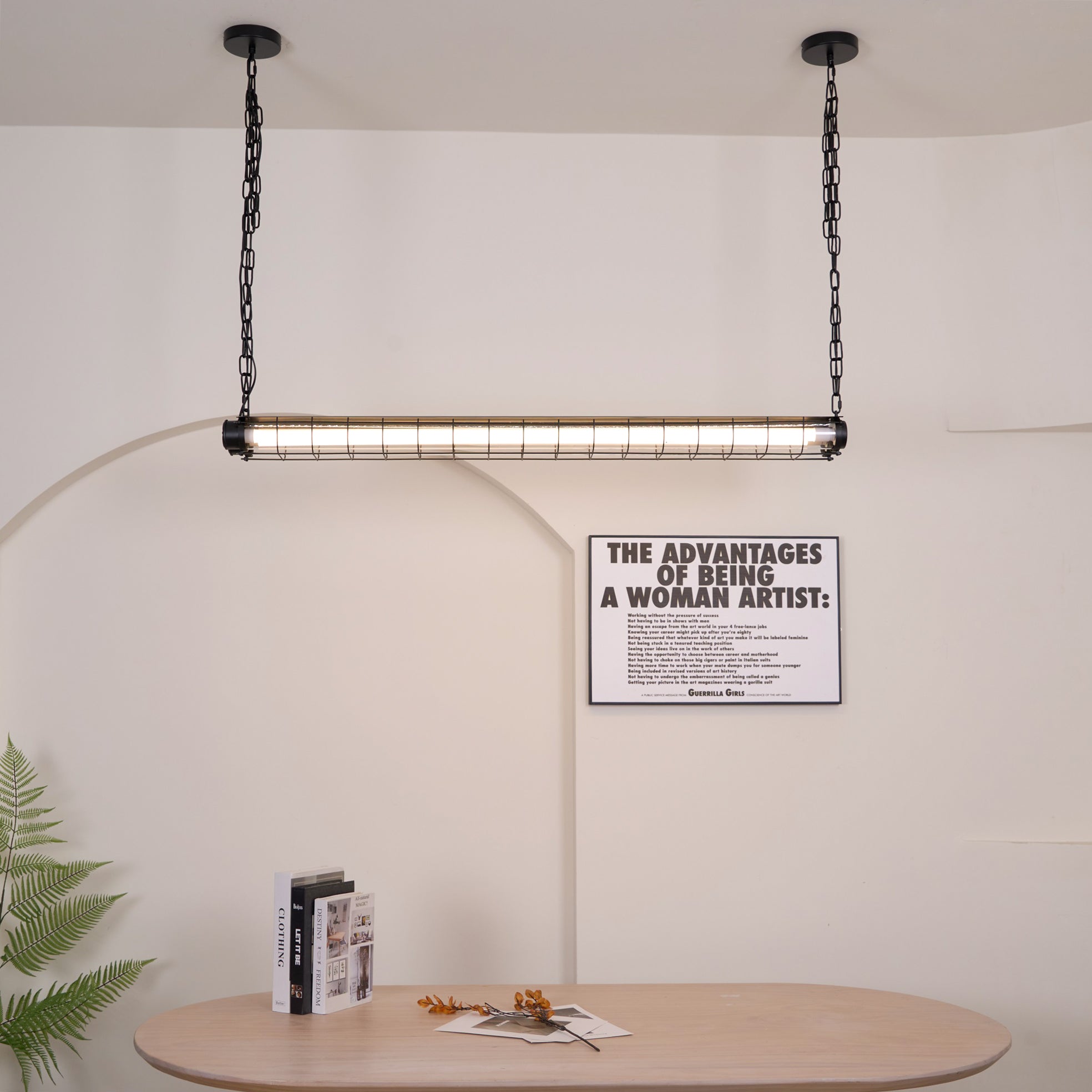 Lampada a sospensione tubolare Feniaetta