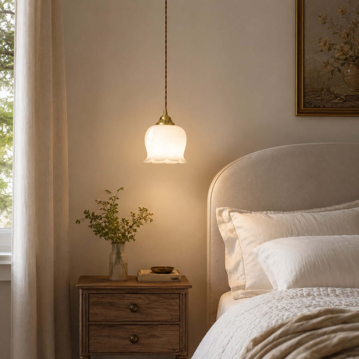Lampada a sospensione floreale Solcira