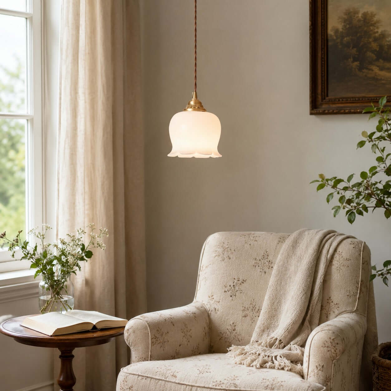 Lampada a sospensione floreale Solcira