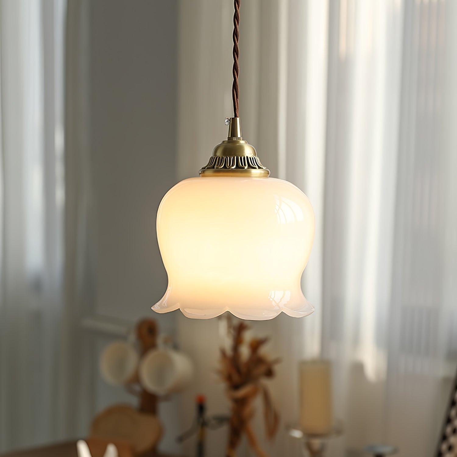 Lampada a sospensione floreale Lucorama