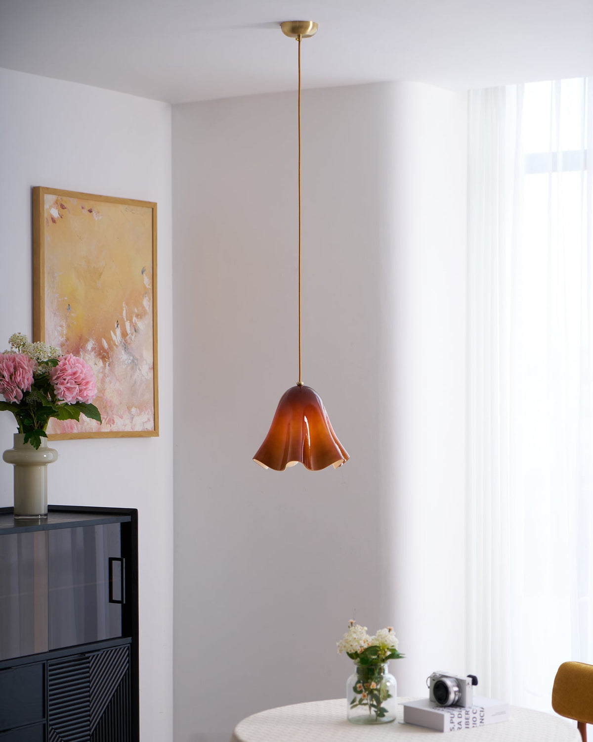 Lampada a sospensione floreale Enivave