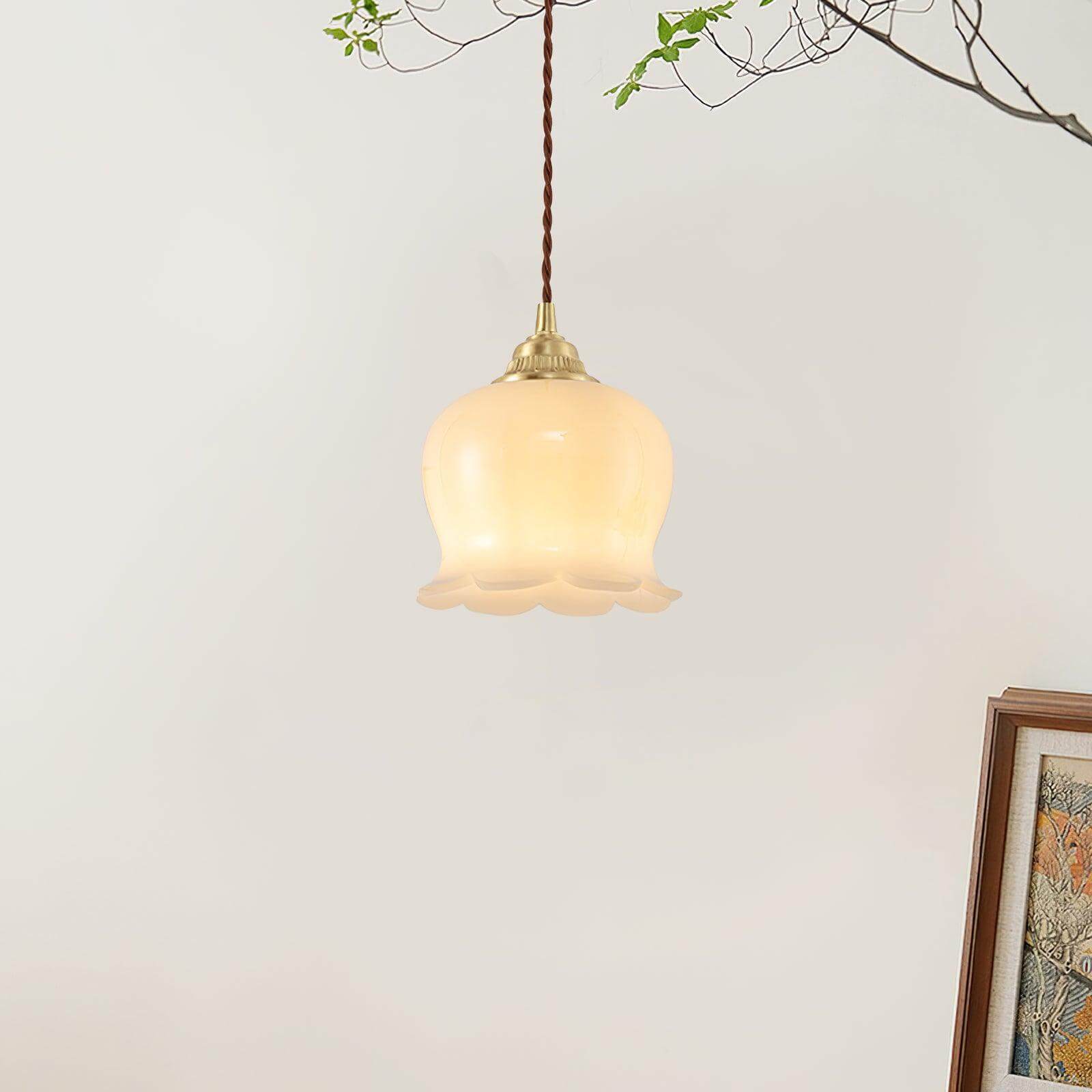 Lampada a sospensione floreale Solcira