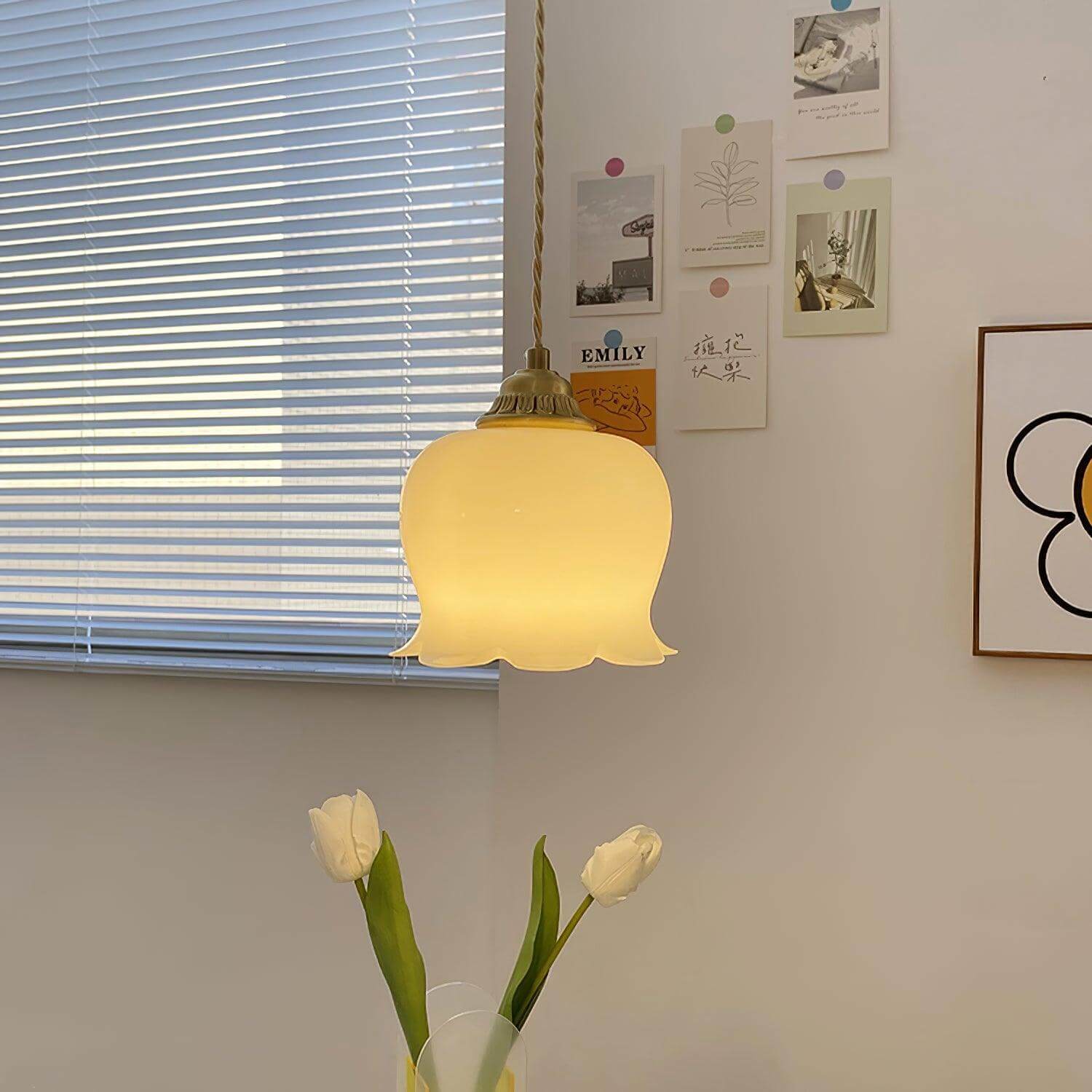Lampada a sospensione floreale Solcira