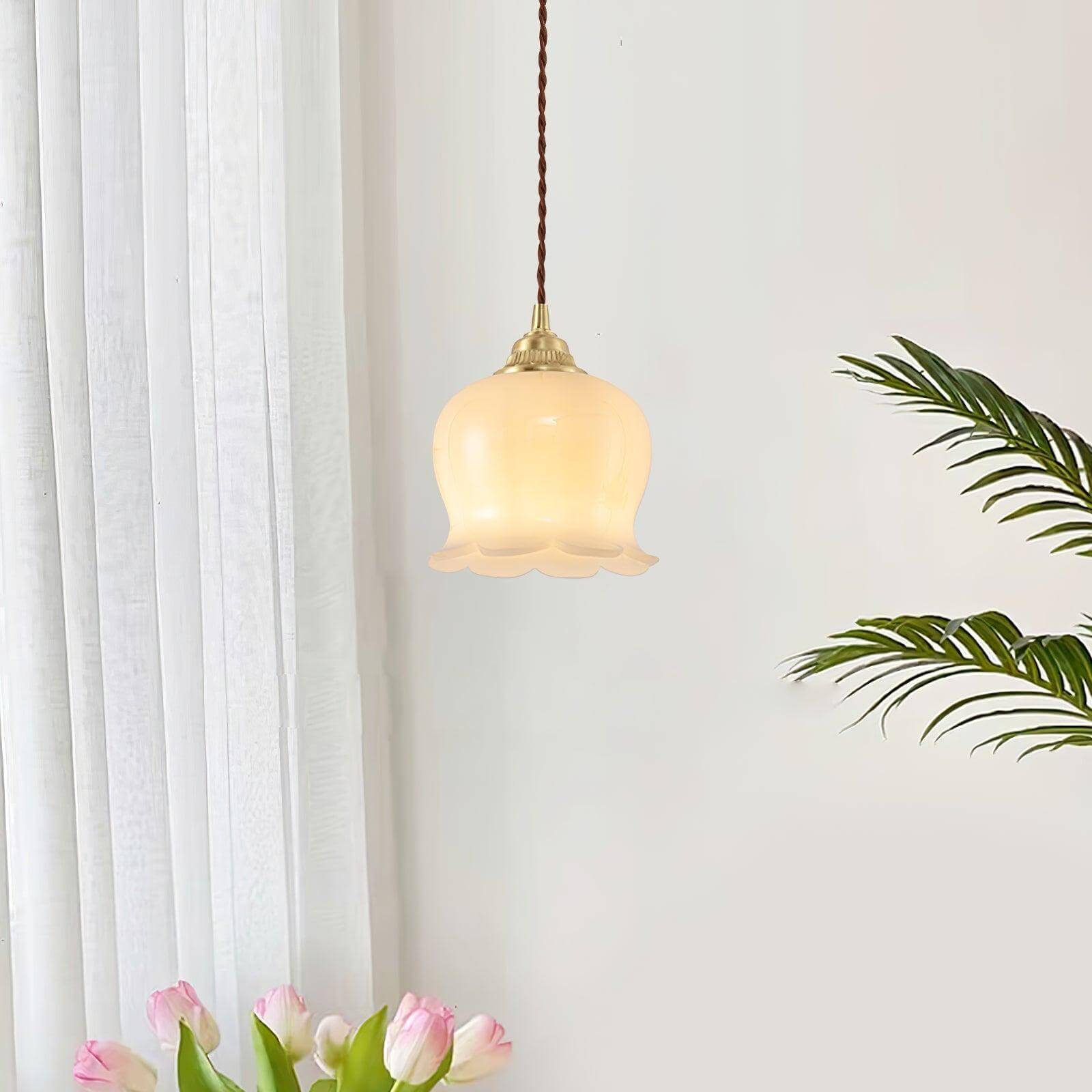 Lampada a sospensione floreale Solcira