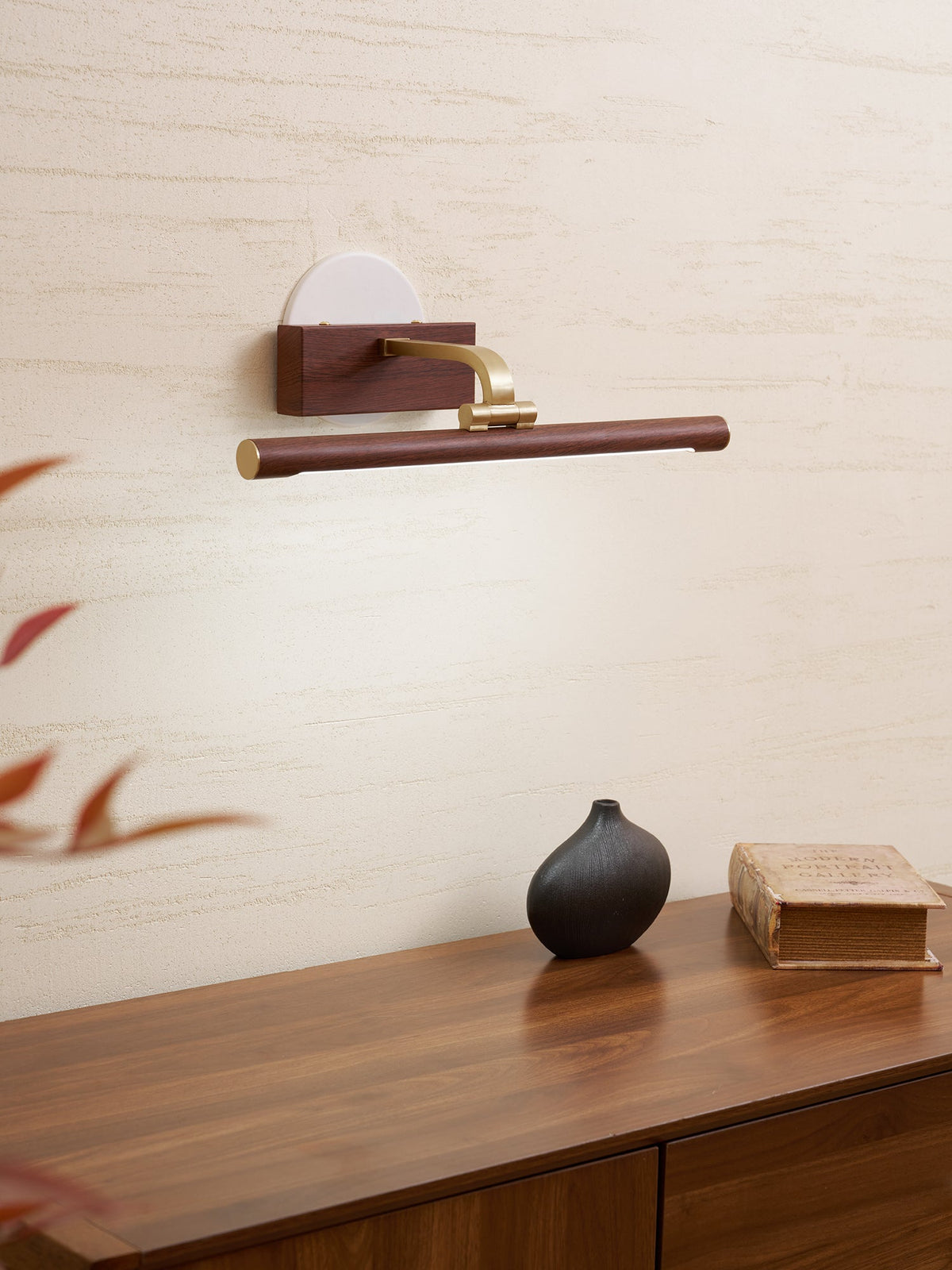 Walnut Color Linear LED Wall Light – detail 39