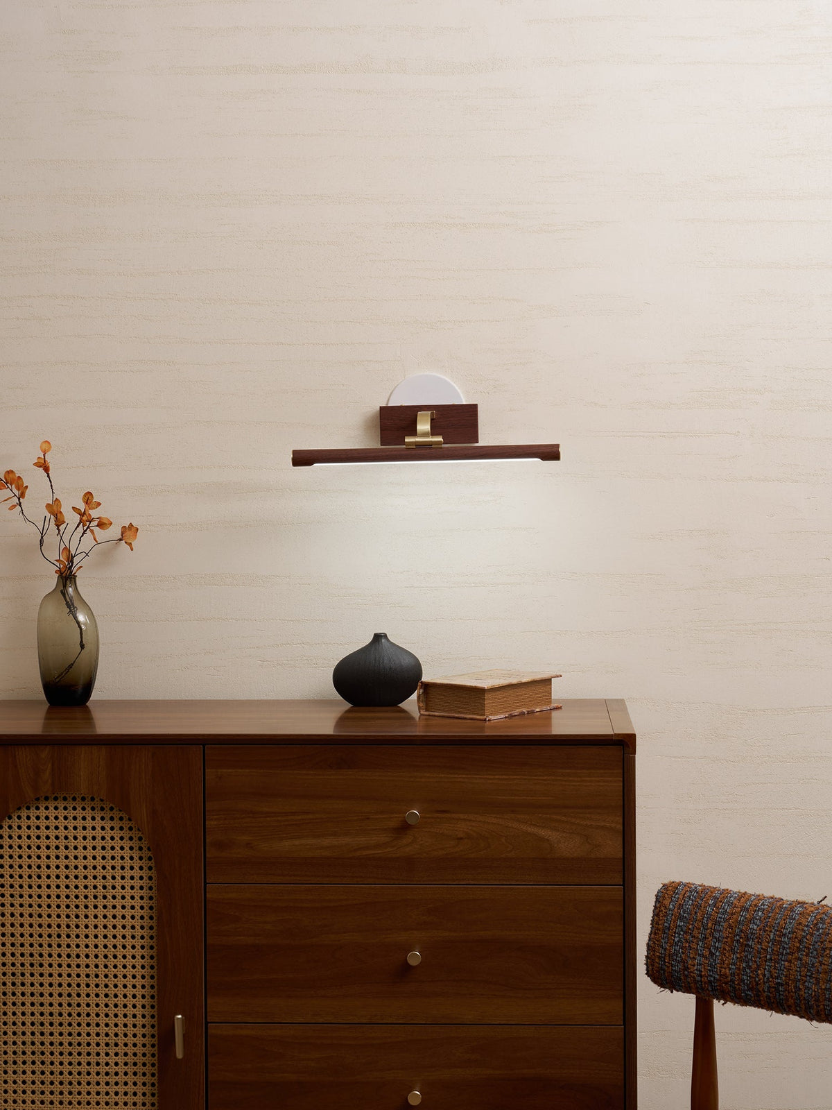 Walnut Color Linear LED Wall Light – detail 35