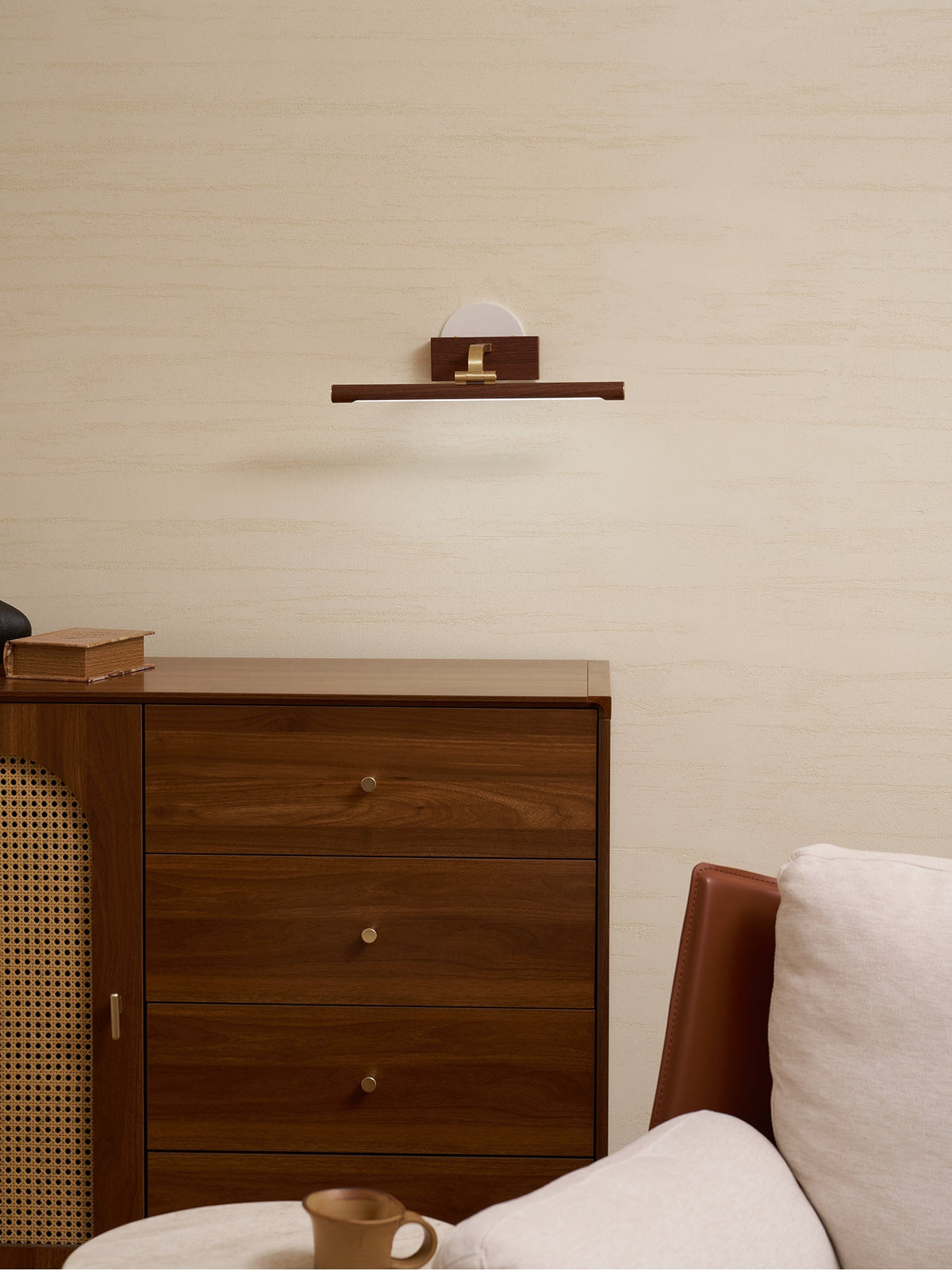 Walnut Color Linear LED Wall Light – detail 40