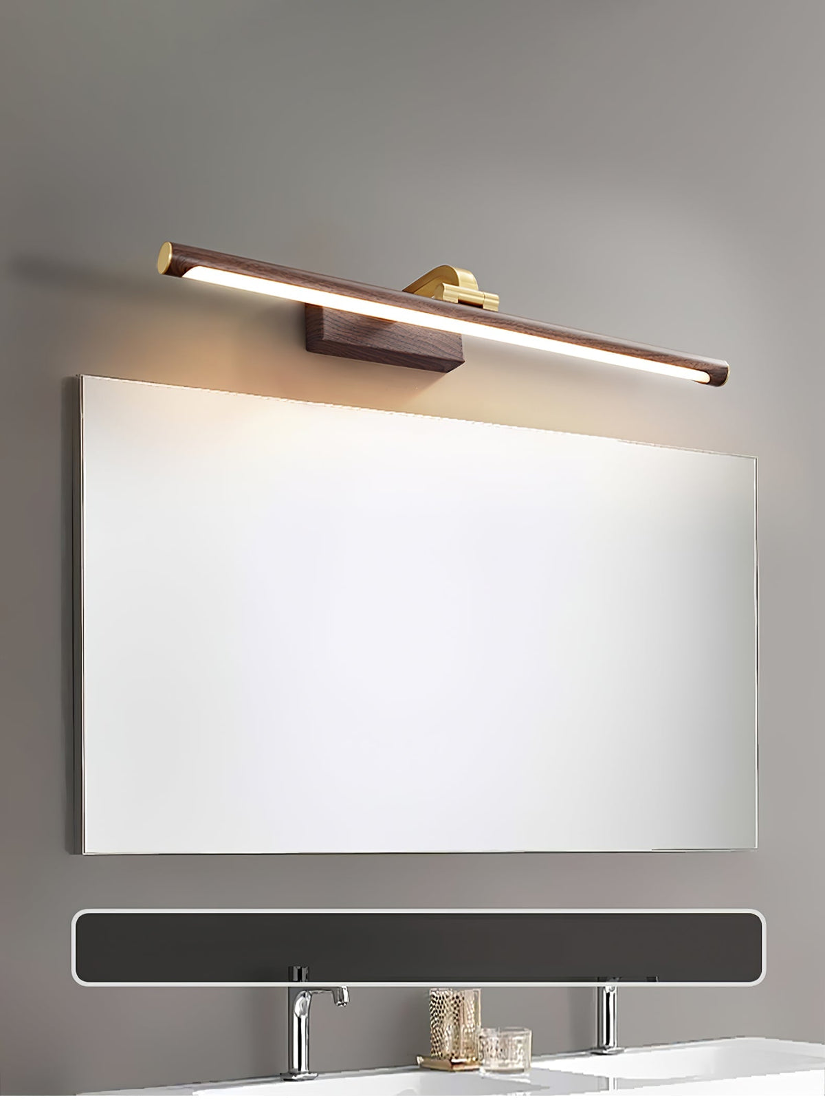 Walnut Color Linear LED Wall Light – detail 24