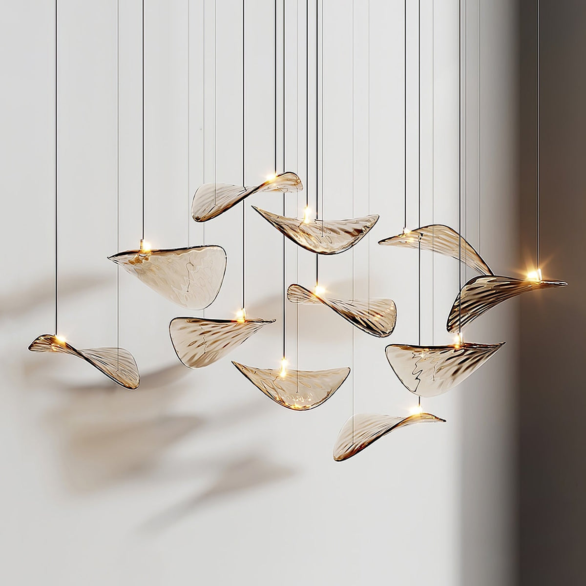 Wave Floating Leaf Chandelier – detail 8