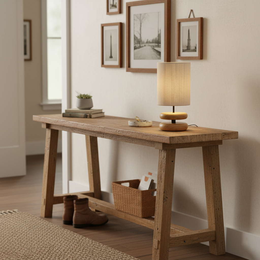 Wooden Modern Bedroom Table Lamp – detail 11