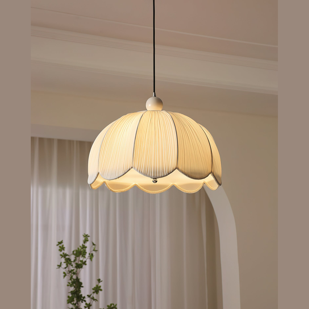Lampada a sospensione plissettata Morinario