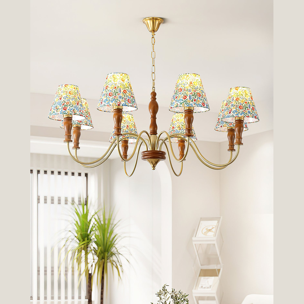Lampadario floreale Vinavi