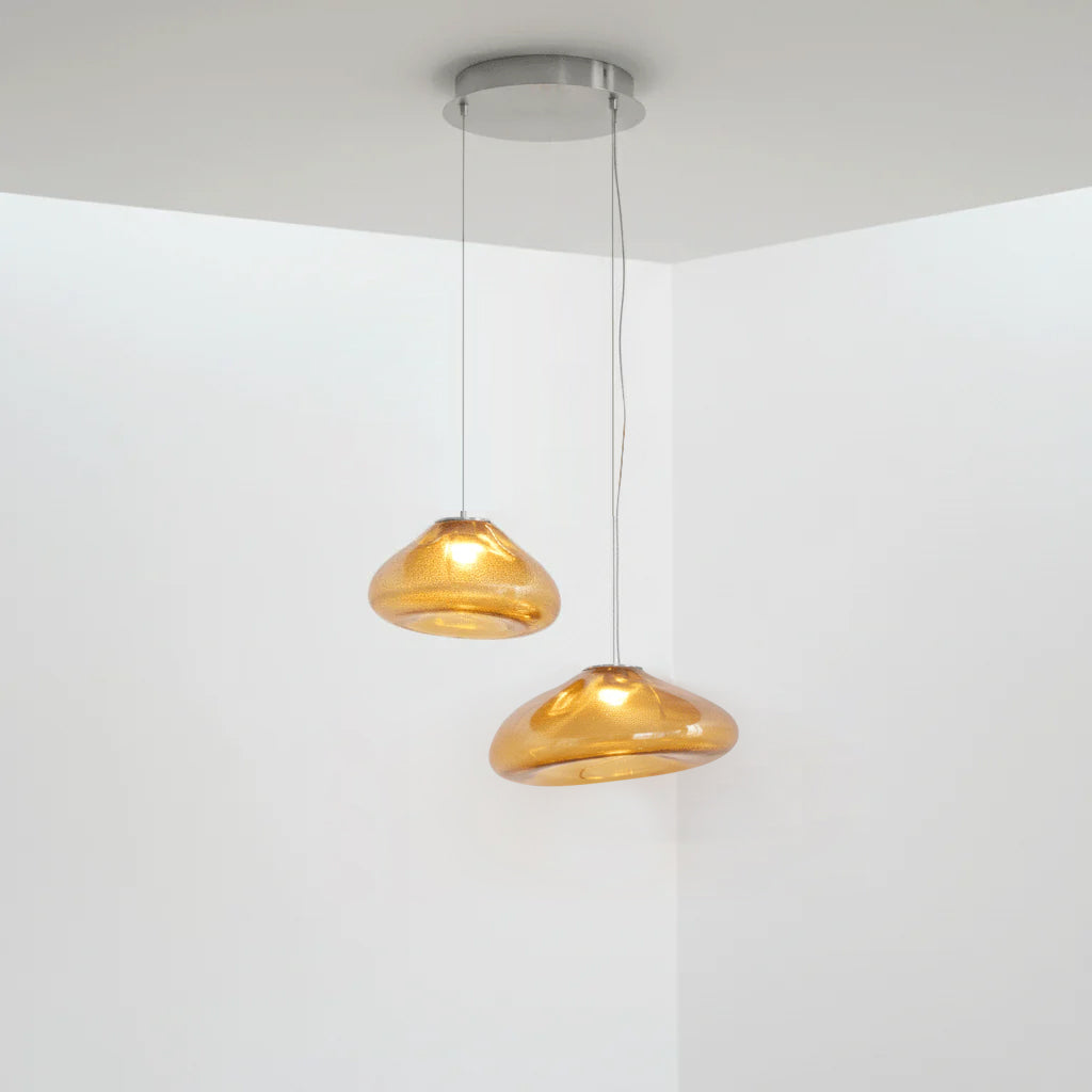 Lampada a sospensione scultorea Sileli
