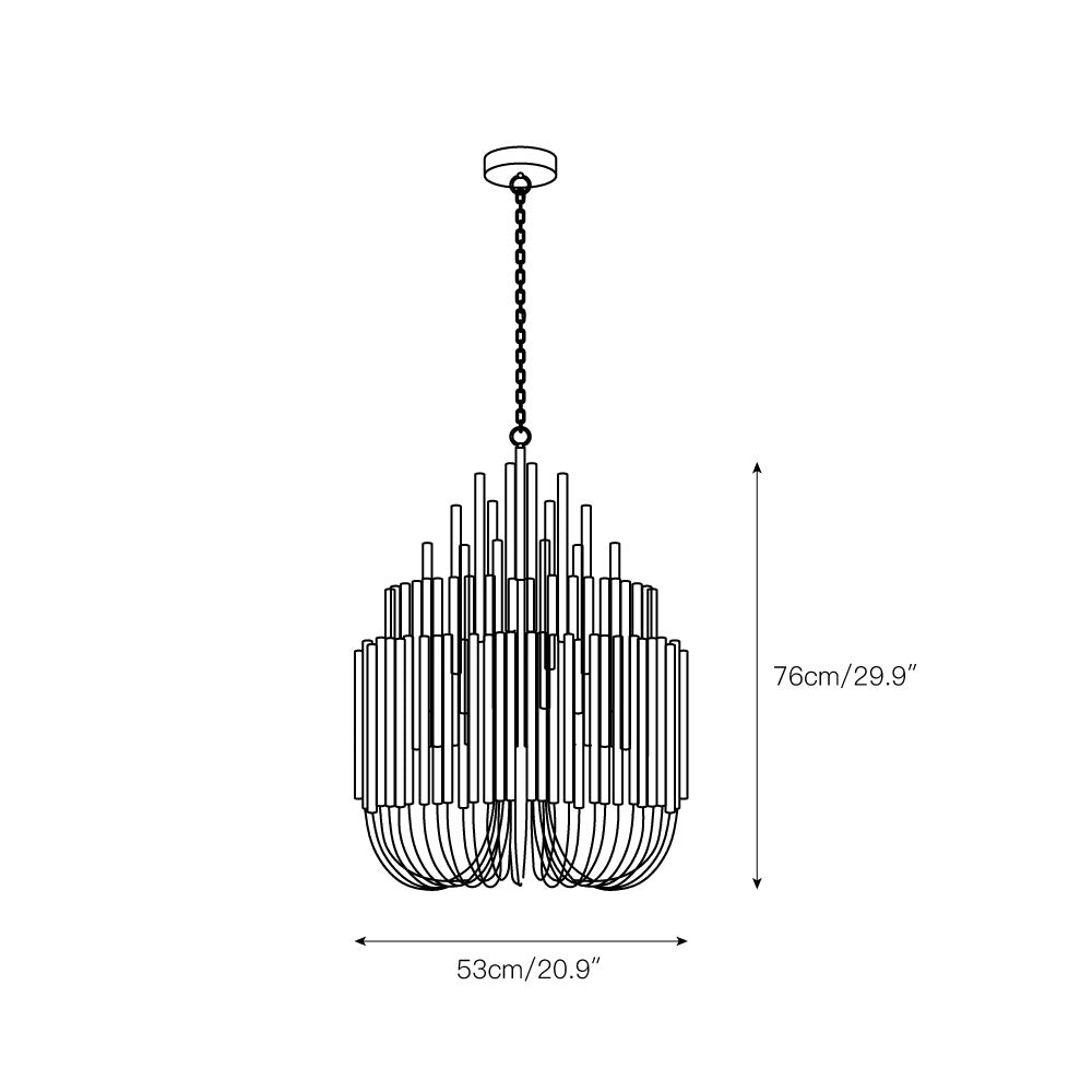 Lampadario rotondo Elanori